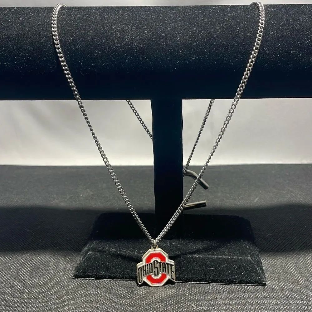 Ohio state pendent necklace